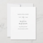 Basic, Minimale bruiloft Opslaan van de datum Kaart (Voorkant)