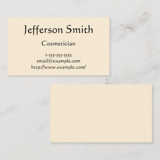 Basic, minimalistisch, Classy Visitekaartje (Voorkant / Achterkant)