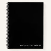 Basic - Minimalistisch zwart Notitieboek met zwart (Voorkant)