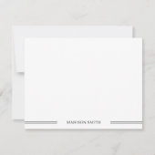 Basic - Minimalistisch zwart-wit Notitiekaartje (Voorkant)