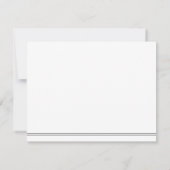 Basic - Minimalistisch zwart-wit Notitiekaartje (Achterkant)