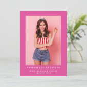 BASIC MINIMALISTISCHE FOTO AFSTUDEREN AANKONDIGING (Staand voorkant)