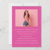 BASIC MINIMALISTISCHE FOTO AFSTUDEREN AANKONDIGING (Achterkant)