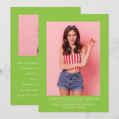 BASIC MINIMALISTISCHE FOTO AFSTUDEREN AANKONDIGING (Voorkant / Achterkant)