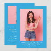 BASIC MINIMALISTISCHE FOTO AFSTUDEREN AANKONDIGING (Voorkant / Achterkant)