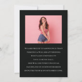 BASIC MINIMALISTISCHE FOTO AFSTUDEREN AANKONDIGING (Achterkant)