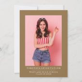 BASIC MINIMALISTISCHE FOTO AFSTUDEREN AANKONDIGING (Voorkant)