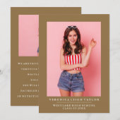 BASIC MINIMALISTISCHE FOTO AFSTUDEREN AANKONDIGING (Voorkant / Achterkant)