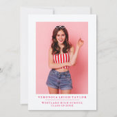 BASIC MINIMALISTISCHE FOTO AFSTUDEREN AANKONDIGING (Voorkant)