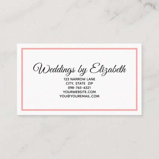 Basic Misty Roos Monogram Letter Professional Visitekaartje (Achterkant)