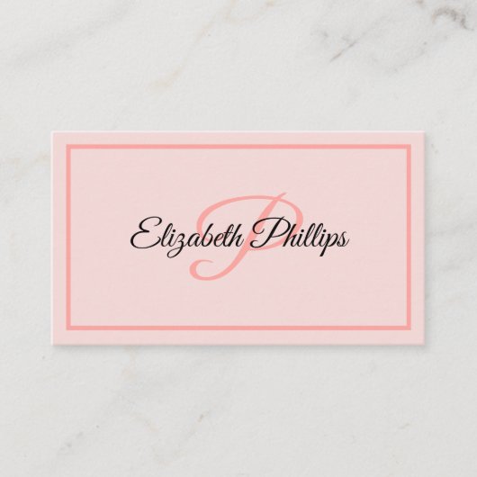 Basic Misty Roos Monogram Letter Professional Visitekaartje (Voorkant)