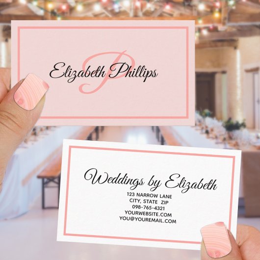 Basic Misty Roos Monogram Letter Professional Visitekaartje