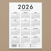 Basic Modern 2026 Corporate Logo Calendar