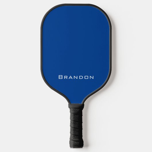 Basic Modern Dark Navy Blue Monogram Pickleball Paddle (Voorkant)