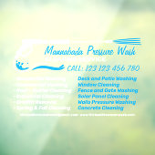 Basic Modern Pressure Washing Power Cleaning Raamsticker (Vel 3)