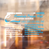 Basic Modern Pressure Washing Power Cleaning Raamsticker (Vel 2)