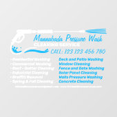 Basic Modern Pressure Washing Power Cleaning Raamsticker (Vel)