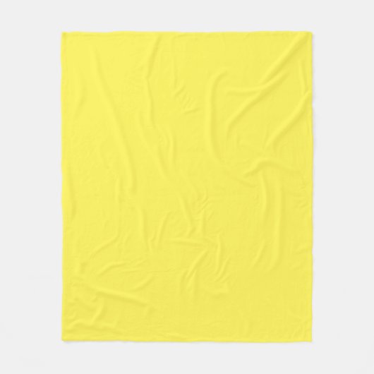 Basic One Color Lemon Yellow Fleece Deken (Voorkant)
