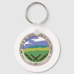 Basic One Sided Round Whitetop Seal Sleutelhanger