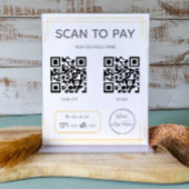 Basic oranje 2 QR-code eenvoudige zakelijke scan t Poster