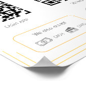 Basic oranje 2 QR-code eenvoudige zakelijke scan t Poster (Hoek)