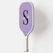 Basic Paarse Monogram Initiaal & Naam Pickleball Paddle (Links)