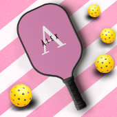Basic Pastel Roze Monogrammed Naam en Initialen Pickleball Paddle