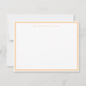 Basic Peach Border Personalized Note Card Notitiekaartje (Voorkant)