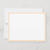 Basic Peach Border Personalized  Note Card Notitiekaartje (Achterkant)