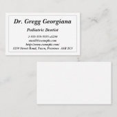 Basic Pediatrische tandheelkundige Visitekaartje (Voorkant / Achterkant)