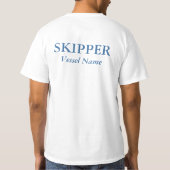 Basic Personalized Skipper T-shirt - Custom Crew S (Achterkant)