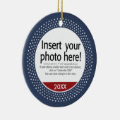 Basic Photo Lijst voor kerstmis Keramisch Ornament (Rechts)
