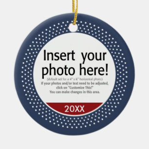 Basic Photo Lijst voor kerstmis Keramisch Ornament