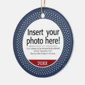 Basic Photo Lijst voor kerstmis Keramisch Ornament (Links)