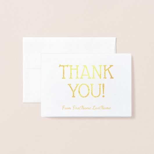 Basic & Plain "BEDANKT!" Kaart (Voorkant met envelop)