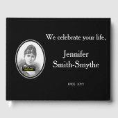 Basic & Plain Funeral/Memorial Guestbook Gastenboek (Voorkant)