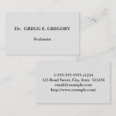 Basic Podiatrist Visitekaartje (Voorkant / Achterkant)