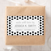 Basic polka stippen modern patroon etiket (Insitu)