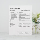 Basic Professional Resume Template Design Trendy 1 Briefhoofd (Staand voorkant)