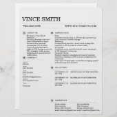 Basic Professional Resume Template Design Trendy 1 Briefhoofd (Voorkant / Achterkant)