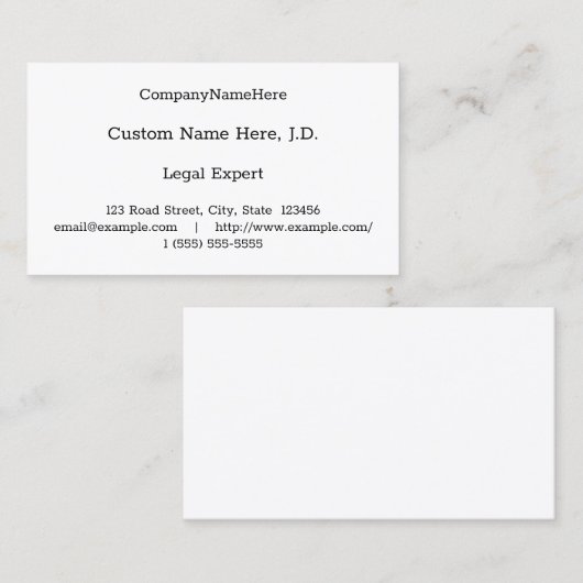 Basic Professional-Visitekaartje Visitekaartje (Voorkant / Achterkant)