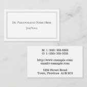 Basic, professioneel Visitekaartje (Voorkant / Achterkant)