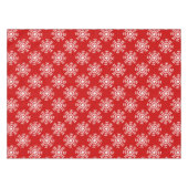 Basic Red en White kerstsnowflake Tafelkleed (Voorkant (Horizontaal))