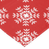 Basic Red en White kerstsnowflake Tafelkleed (Gekanteld)