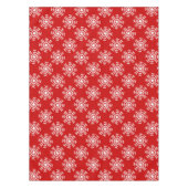 Basic Red en White kerstsnowflake Tafelkleed (Voorkant)