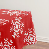 Basic Red en White kerstsnowflake Tafelkleed (Voorbeeld)