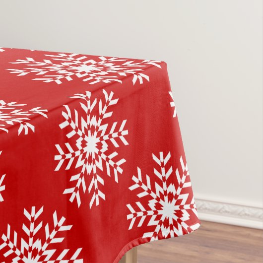 Basic Red en White kerstsnowflake Tafelkleed (Voorbeeld)