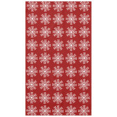 Basic Red en White Snowflake Ski Season Tafelkleed (Voorkant)