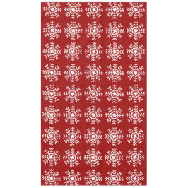 Basic Red en White Snowflake Ski Season Tafelkleed