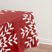 Basic Red en White Snowflake Ski Season Tafelkleed (Voorbeeld)